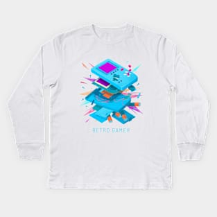 Retro Gamer 🕹 Kids Long Sleeve T-Shirt